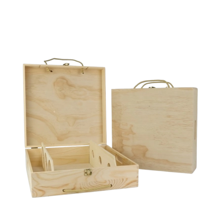 Hộp Gỗ Đựng Rượu Vang 3 Chai 1 Tầng